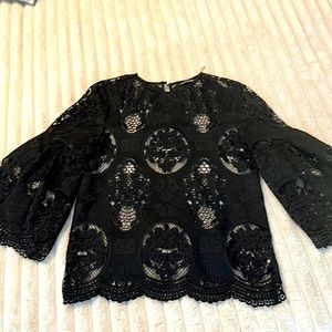 Black see thru shirt